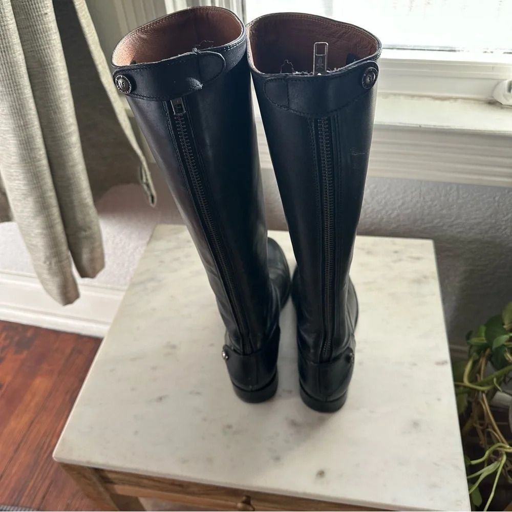 Frye Melissa Button Back Zip Riding Boot - Picture 3 of 8
